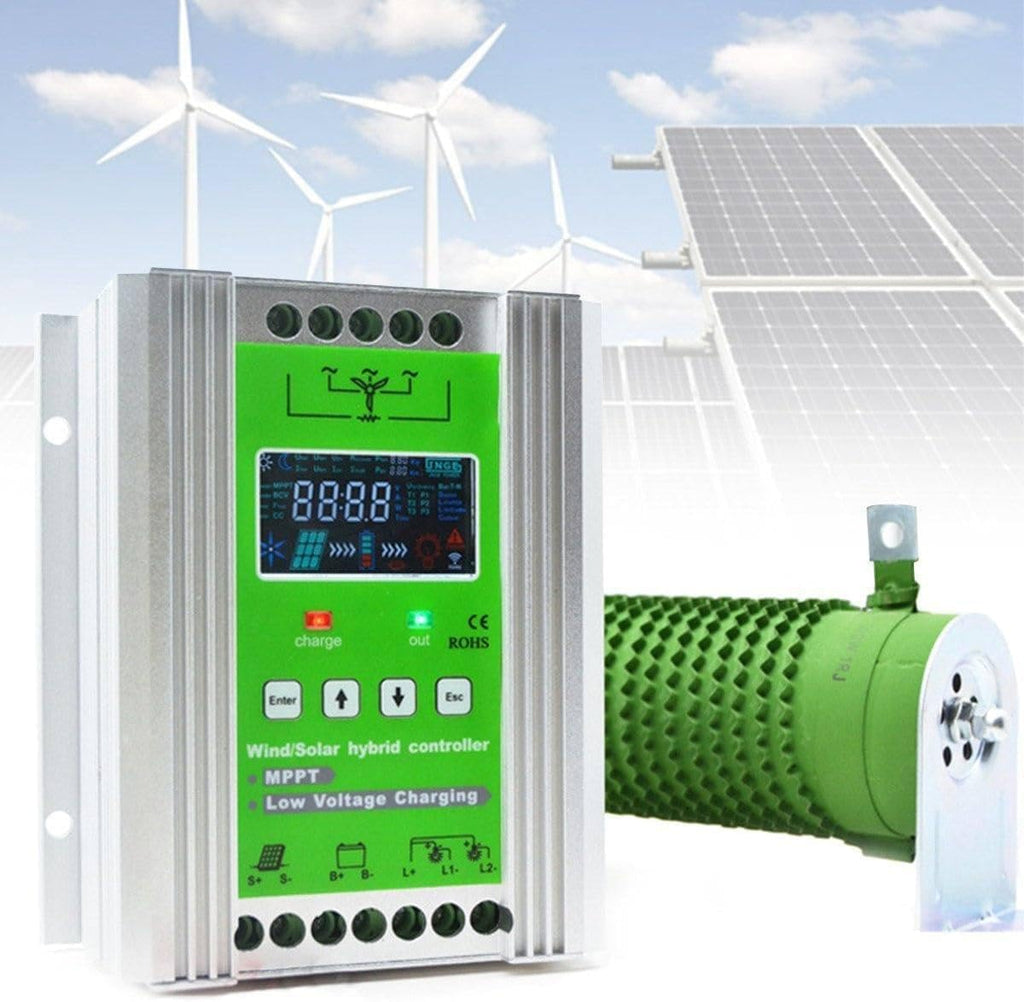 3000W-15000W Wind Solar Hybrid Controller, 12V 24V 48V Wind Solar Hybrid Controller MPPT Boost Charge Regulator for Lithium Acid Inverters, Solar and Wind 5000W