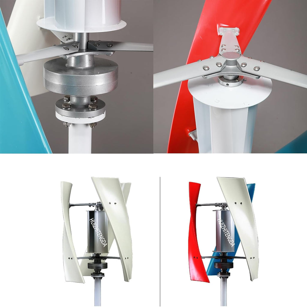 1000W-5000W Outdoor Wind Turbine Generator Kit,W/Controller Permanent Magnet Low Wind Speed 3 Blades Wind Power Kit Suitable for Emergency Power Generation,48V