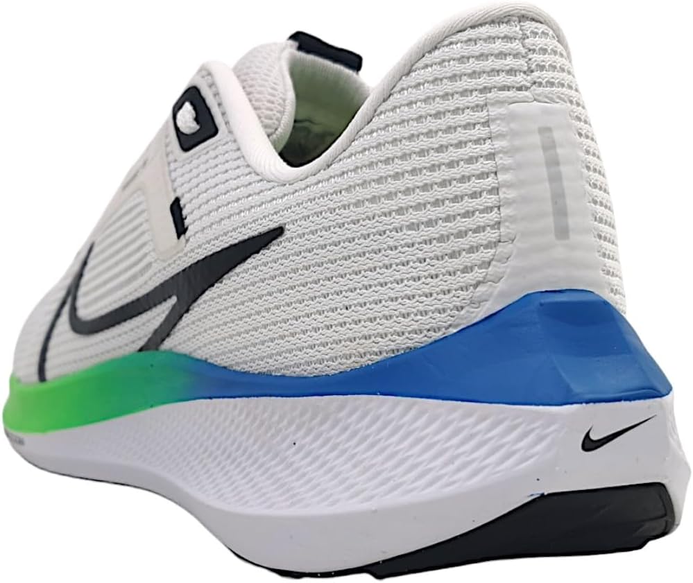Nike Pegasus 40 Men's Road Running Shoes (DV3853-006, Platinum Tint/White/Green Strike/Black) Size 7.5