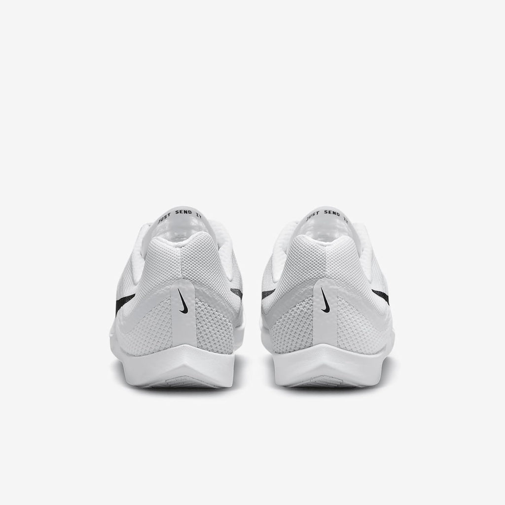 Nike Zoom Rival Distance Track & Field Distance Spikes, White/Black-Metallic Silver, 7