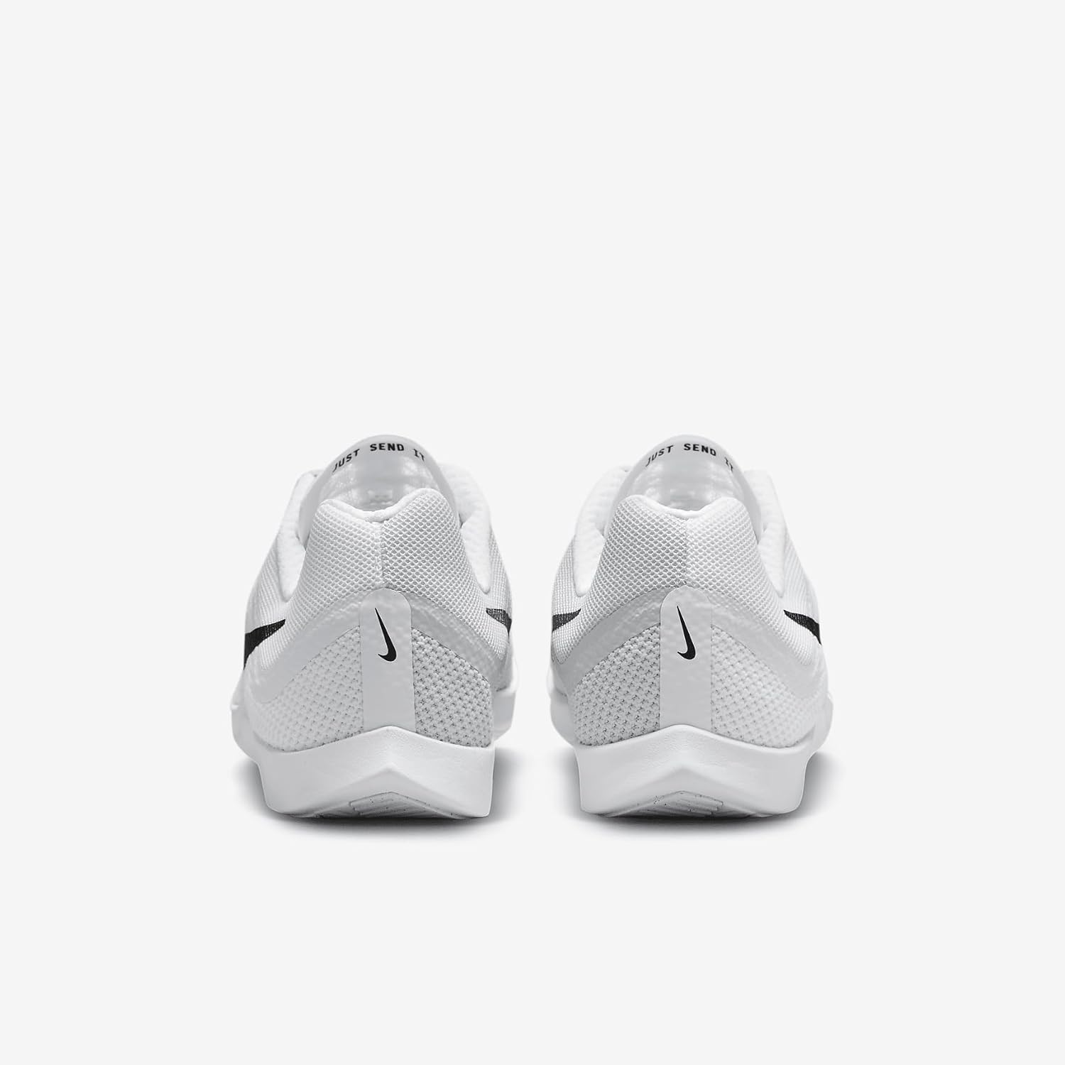 Nike Zoom Rival Distance Track & Field Distance Spikes, White/Black-Metallic Silver, 7
