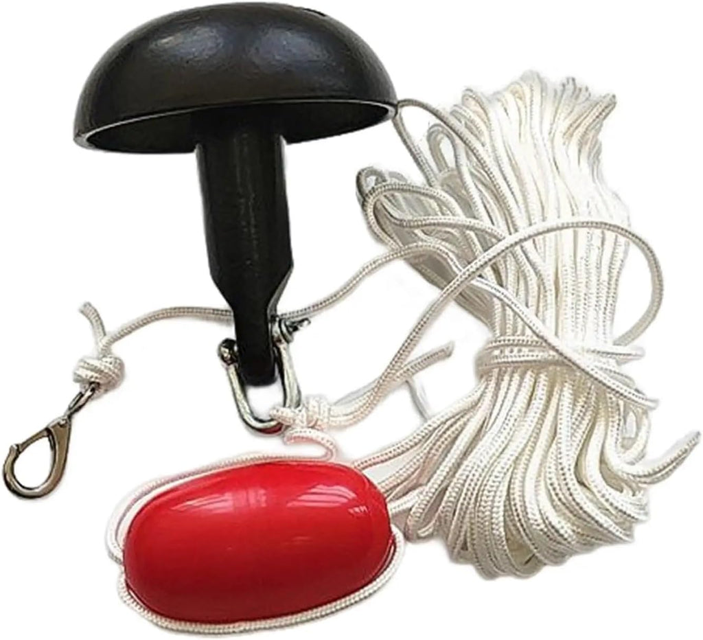 Universal Mushroom Anchor (lbs) with Solid Rope, for with Paddle Boards, rafts and Canoes