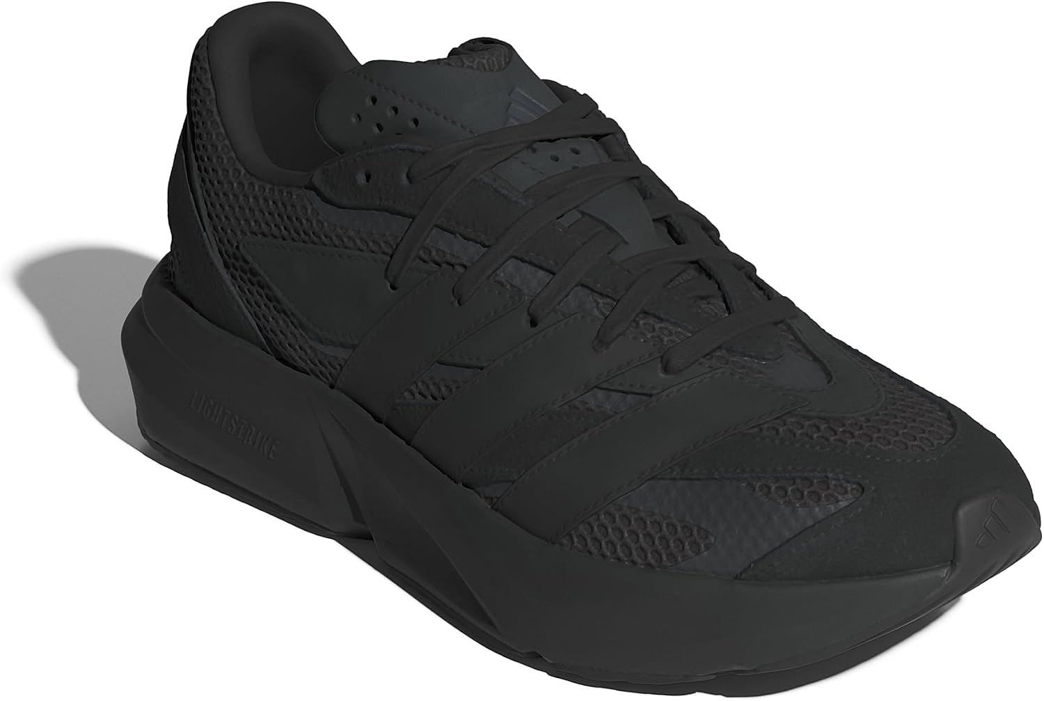 adidas Mens Lightblaze Lace Up Sneakers Shoes Casual - Grey, White