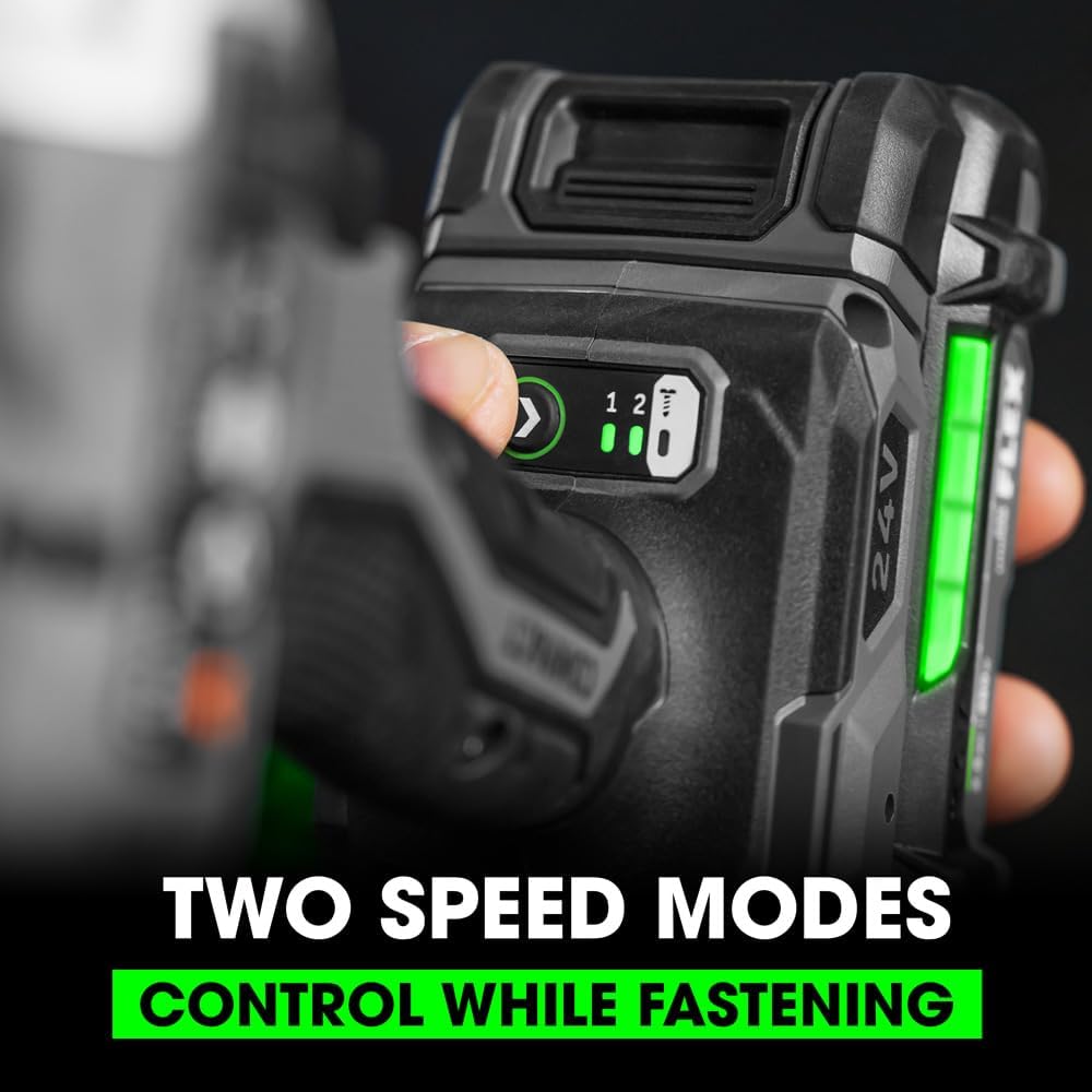 FLEX 24V Brushless Cordless 2-Tool Compact Combo Kit: 1/2-Inch 2-Speed Drill Driver and 1/4-Inch Hex Impact Driver with (2) 2.5Ah Lithium Batteries and 160W Fast Charger - FXM205-2A