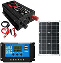 110V/220V 300W Solar Panel Kit Complete Solar Generator Inverter 300W Controller 30A Photovoltaic Panel 18W Home Grid System (Color : Black, Size : 12V to110V)