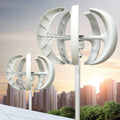 Wind Turbine Generator, 12V 24V 400W 600W 800W 1000W 1200W Wind Vertical Axis Generator with Controller, 5 Leavies Wind Turbine Generator Kit for Boats, Terraces, Cabins, Mobile Homes,24V-600W