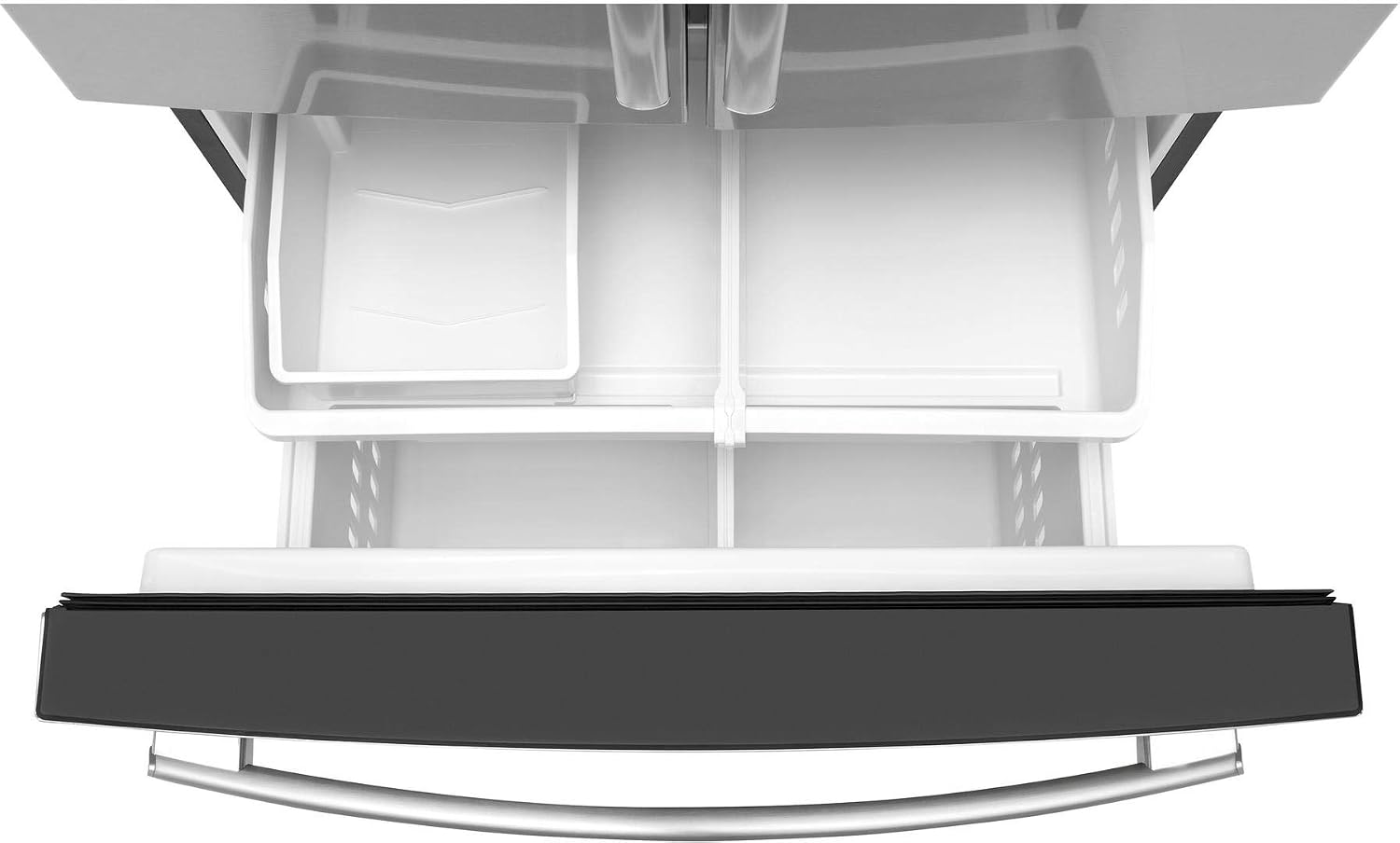 GE GNE27JYMFS 36' French Door Refrigerator with 27 cu. ft. Total Capacity LED Lighting Internal Water Dispenser Spill-Proof Shelves in Fingerprint Resistant Stainless Steel