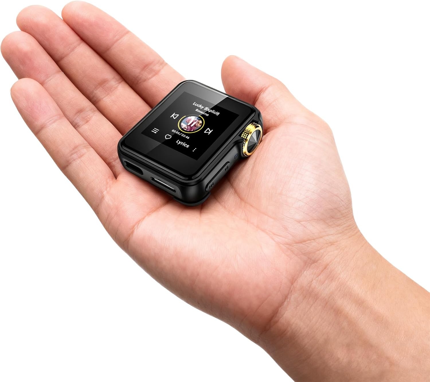 HIFI WALKER H2 Mini MP3 Player with APTX Bluetooth, Hi-Res Audio, Lossless DSD/FLAC, Touch Screen & Wearable Clip, Portable Music Player for Running & Travel, 64GB Memory, Supports up to 512GB