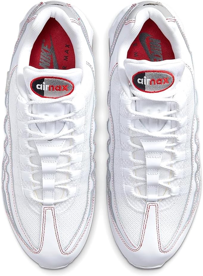 Nike Air Max 95 OG Men's Shoes (IB7936-100, White/University Red/White) Size 10