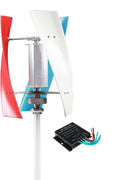 3000W Wind Turbine Generator Vertical, 12V-220V Garden Noise Wind Turbine Generator with Controller 3 Blades Wind Turbine Kits for Home, Monitoring Use,24v