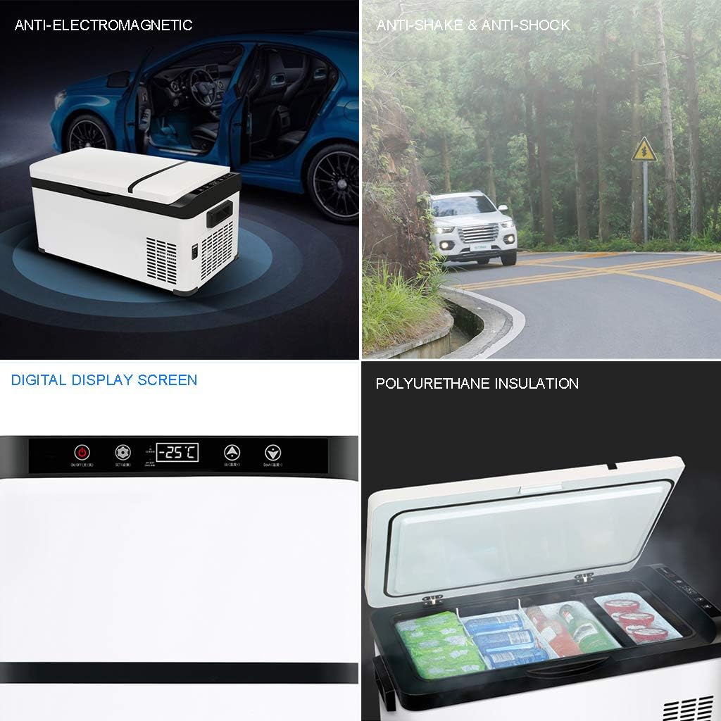 Mini Fridge Car Refrigerators Portable Compressor Fridge Freezer Cool Box (30L) Car Truck RV Boat Mini Electric Cooler