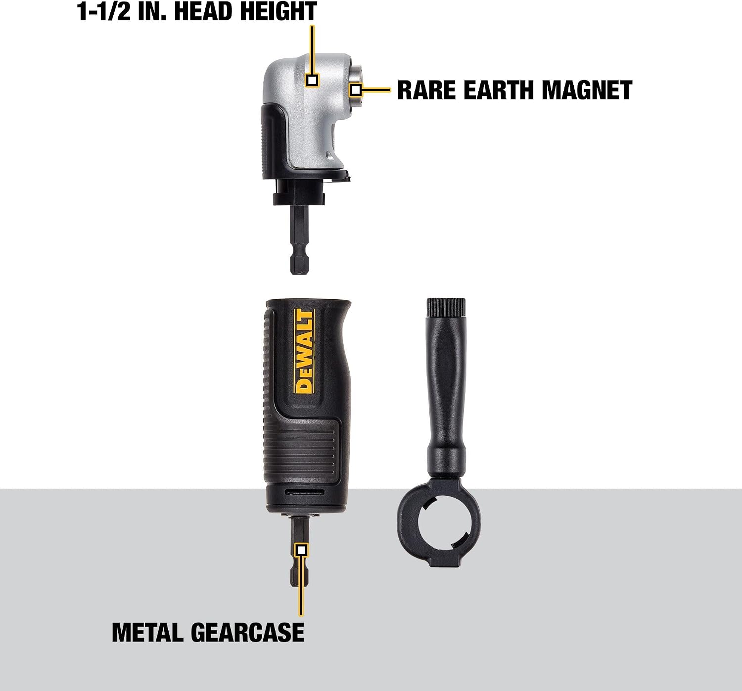 DEWALT FLEXTORQ Right Angle Drill Adapter, 2-in-1 Attachment for Impact Driver (DWAMRAFT) (Pack of 5)