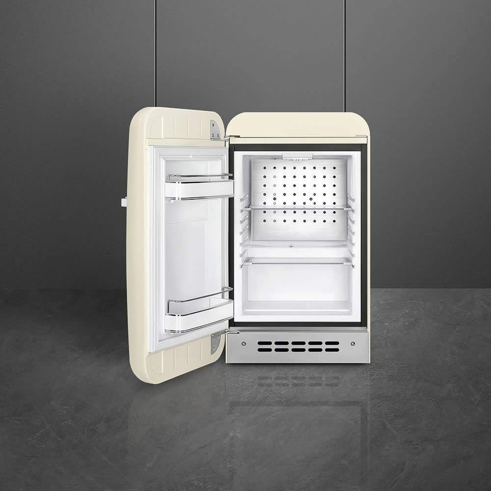 Smeg FAB5 Retro Mini Fridge – 50s Style Compact Small Refrigerator, 1.2 cu ft, Automatic Defrost, LED Lighting, Adjustable Shelves– Made in Italy – Perfect for Home, Dorm, Office, Hotel -Cream