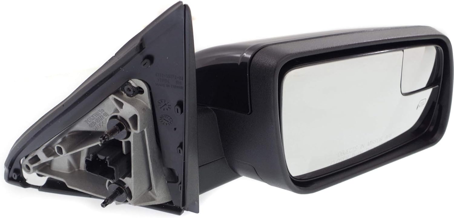 Kool Vue Driver & Passenger Side Power Heated Mirrors for Ford Flex 2013-2019 With Spotter Glass; Without Memory & Puddle Lamp Paintable
