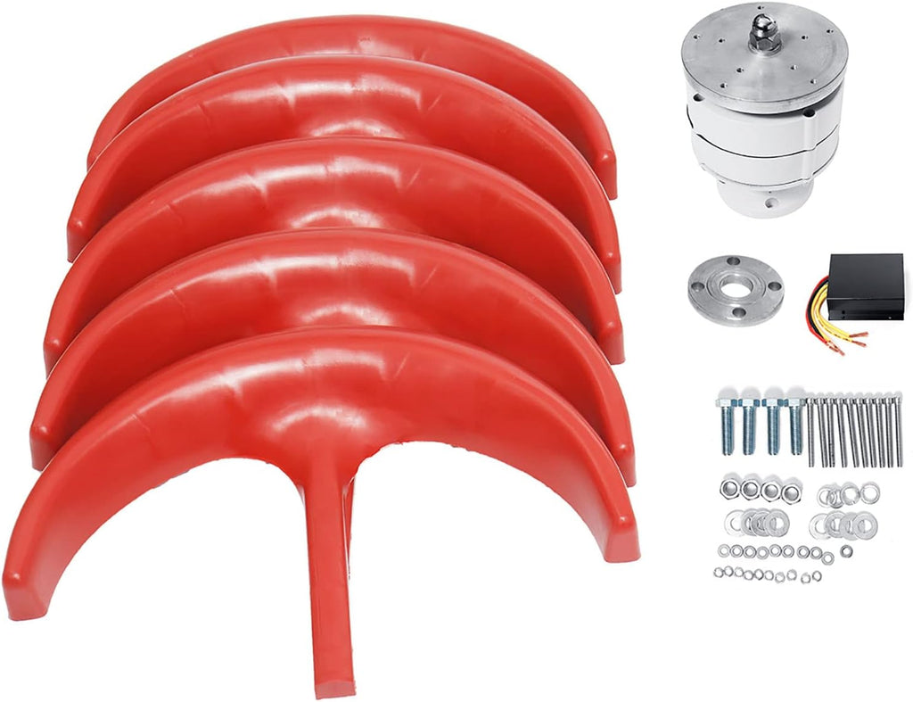 1000W Wind Turbine Generator Kit, DC12V 24V 48V Lantern Wind Turbine Vertical Kit with Charger Controllers for Home/Terrace