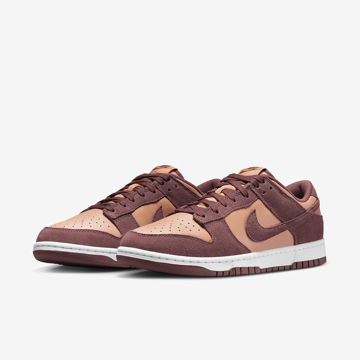 Nike Dunk Low Retro Men's Shoes (FQ8249-200, Amber Brown/White/Dark Pony)