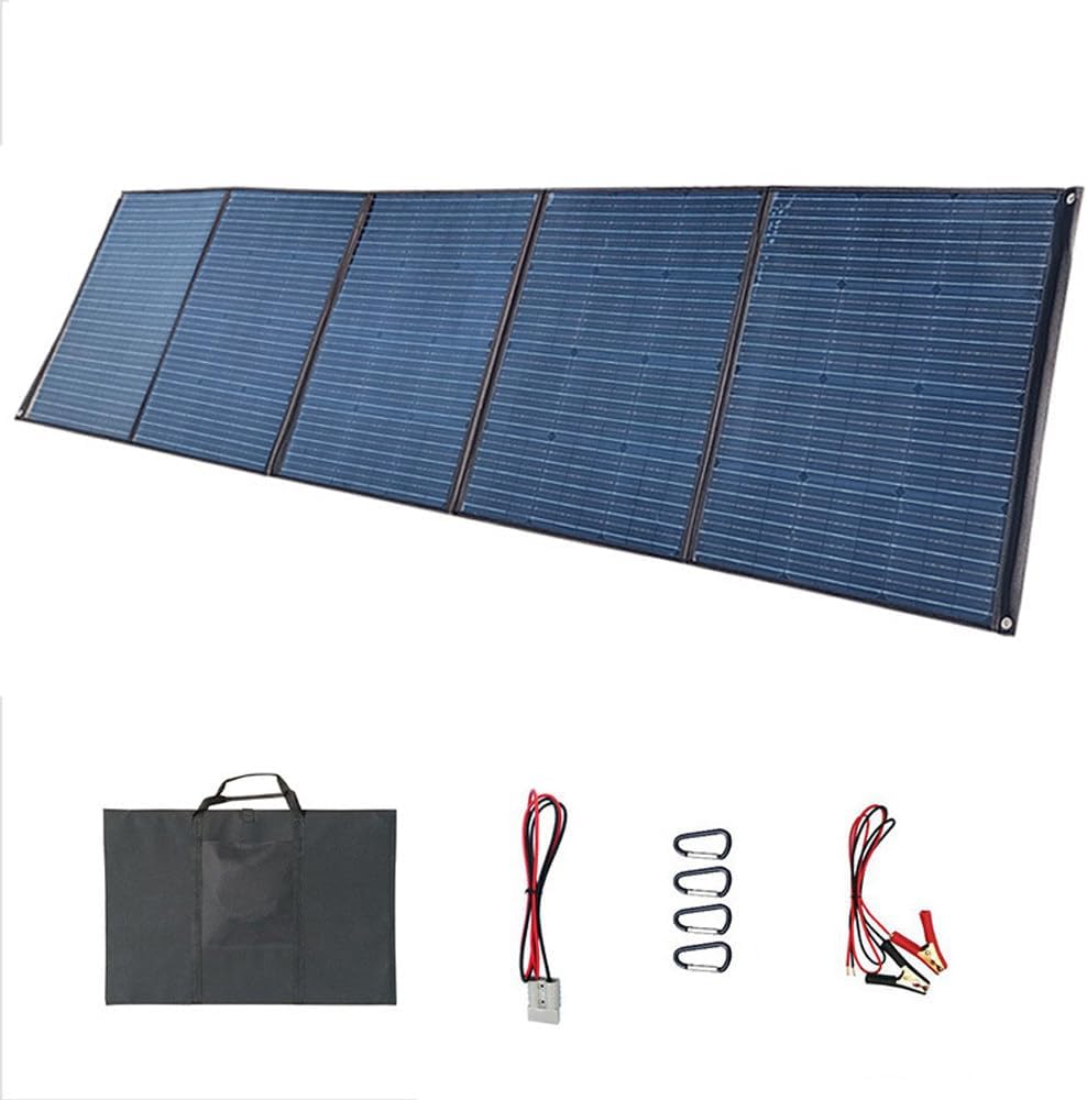 500W Solar Panel Charger, Foldable Portable Solar Panel, Waterproof Solar Charger, Suitable for Hiking, Backpacking, Camping,300W