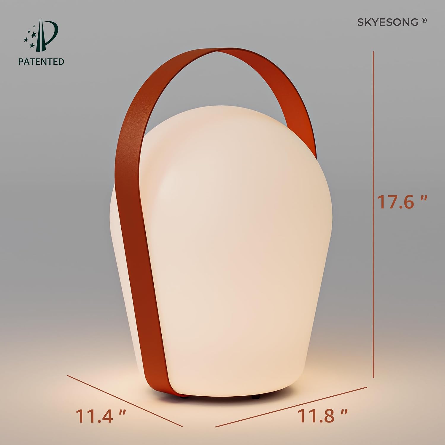 Outdoor Floor Lamp,Solar Lights Outdoor,Solar Lanterns Outdoor Waterproof IP65,4000mAh Li-ion Battery Smart Lamp,Outdoor Lantern for Backyard Decor,Table Lamp for Patio Decor,Terra Cotta,XL