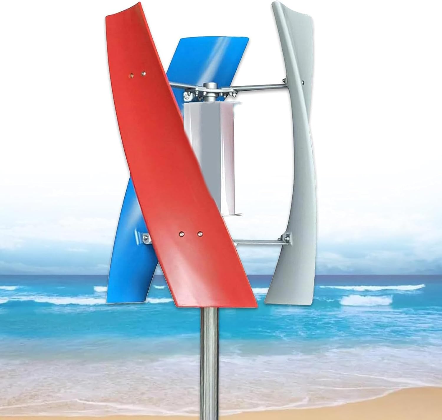 Wind Turbine Generator Kit 400W 12V Portable Vertical Helix Wind Power Turbine Generator Kit 3 Blade Wind Generator Kit with Charge Controller for Marine RV Home Industrial Energy,48V-110V
