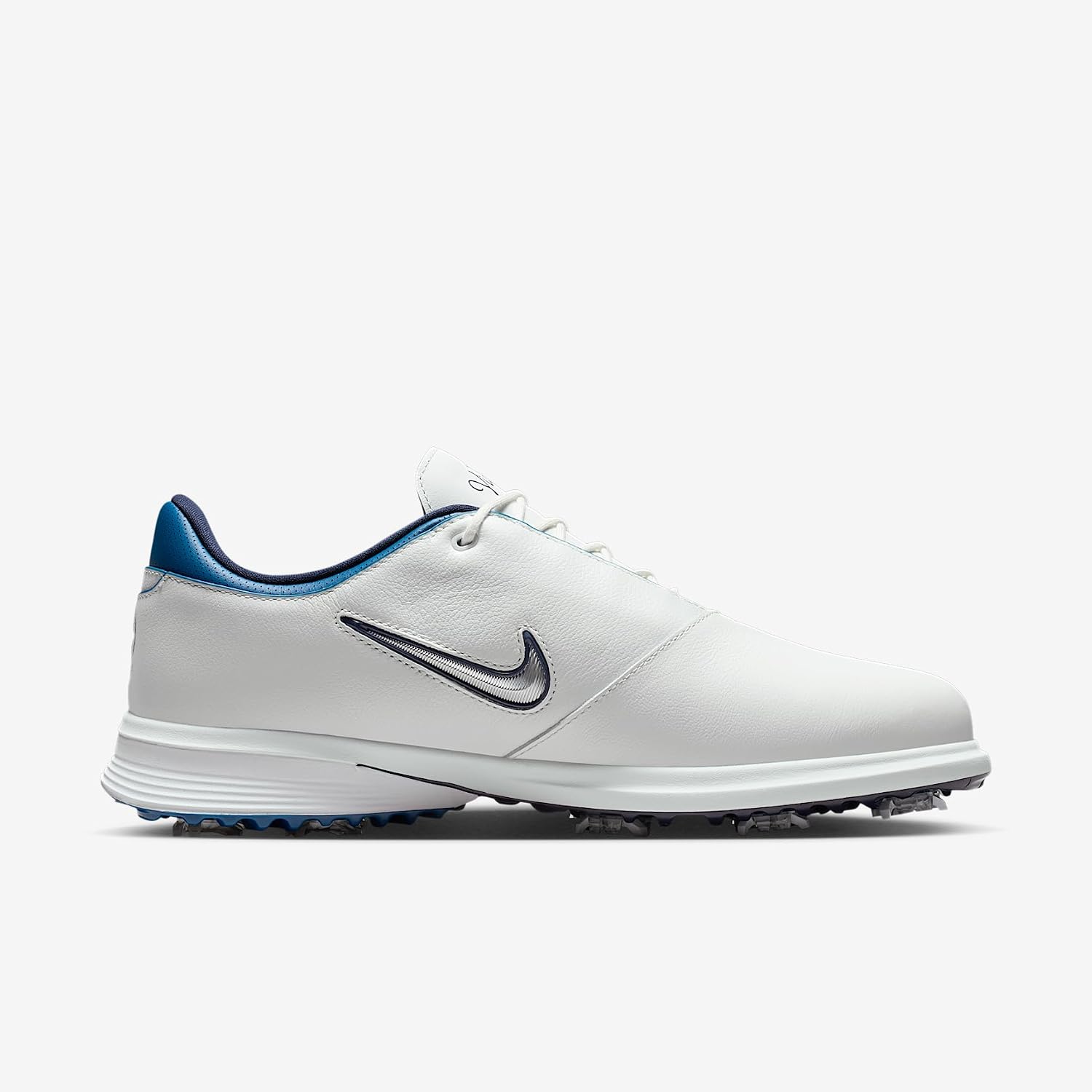 Nike Victory Tour 4 Golf Shoes (Summit White/Court Blue/Metallic Silver)