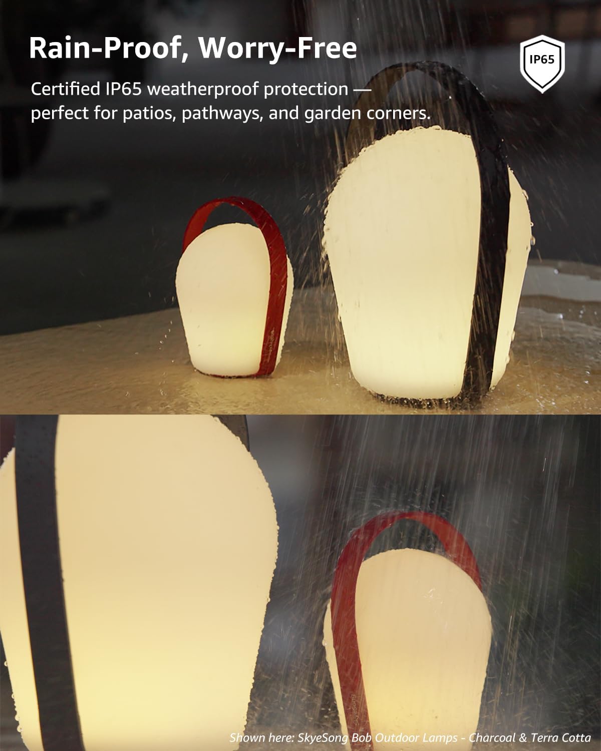 Outdoor Floor Lamp,Solar Lights Outdoor,Solar Lanterns Outdoor Waterproof IP65,4000mAh Li-ion Battery Smart Lamp,Outdoor Lantern for Backyard Decor,Table Lamp for Patio Decor,Terra Cotta,XL
