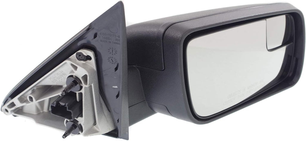 Kool Vue Driver & Passenger Side Power Non-Heated Mirrors for Ford Flex 2013-2019 With Spotter Glass; Without Memory & Puddle Lamp Textured