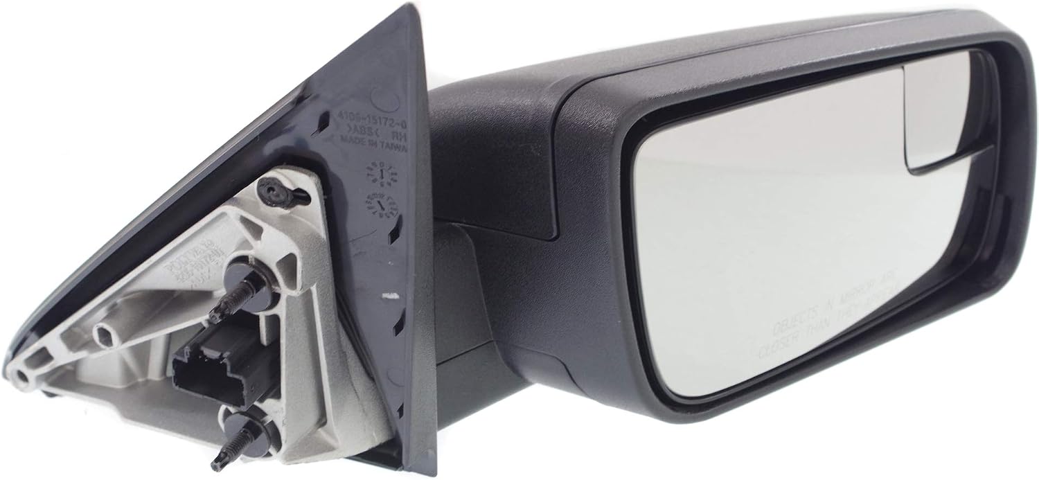 Kool Vue Driver & Passenger Side Power Non-Heated Mirrors for Ford Flex 2013-2019 With Spotter Glass; Without Memory & Puddle Lamp Textured