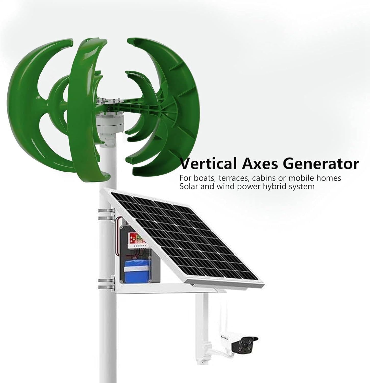 1000W Wind Turbine Generator Kit 12V 24V No Cost Energy Windmill Vertical Axis Wind Turbine Generator Home Three Phase Generator Maglev Breeze Start,24V-Green