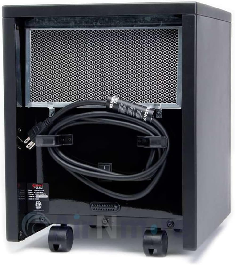 Comfort Deluxe by Airnmore, with Copper PTC, Infrared Space Heater with Remote,1500W,ETL Listed with High and Low Settings, Good for Small to Large Room's, 2-year warranty.