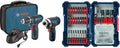 BOSCH Power Tools Combo Kit CLPK22-120 - 12-Volt Cordless Tool Set (Drill/Driver and Impact Driver) w/ 2 Batteries, Charger and Case and SDMS40 40 pc. Impact Tough Screwdriving Custom Case System Set