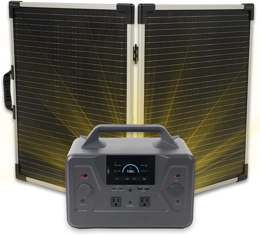 4Patriots Patriot Power Generator 1200 Portable Solar Power Bank, Silent, Fume-Free Solar Generator
