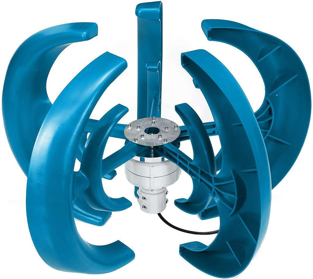 3000W Lantern Wind Turbines Generator, AC 12V 24V 5 Blades Vertical Axi Turbines Kit for Home Hybrids Streetlight Electromagnetic