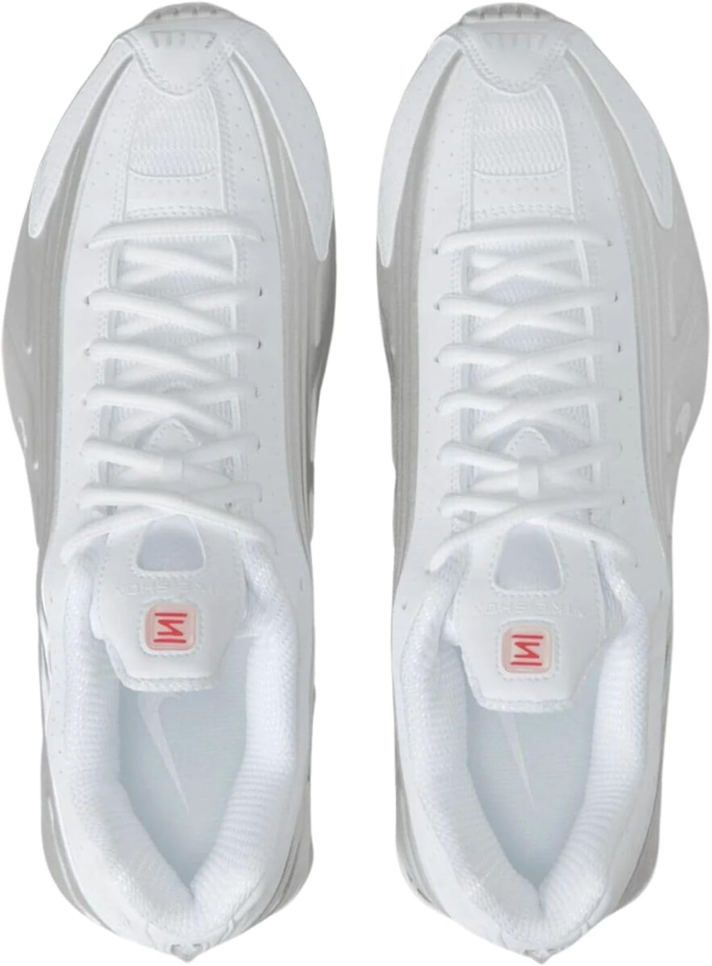 White/Metallic Silver Nike Shox R4 Sneaker by Nike