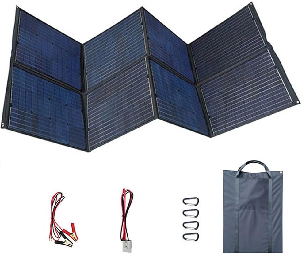 Foldable Solar Panel, 300W/350W/400W/500W/600W Portable Solar Charger, Monocrystalline Solar Panel, Photovoltaic Complete System, Tablet Summer Camping Fishing Caravan Road Trip,500W