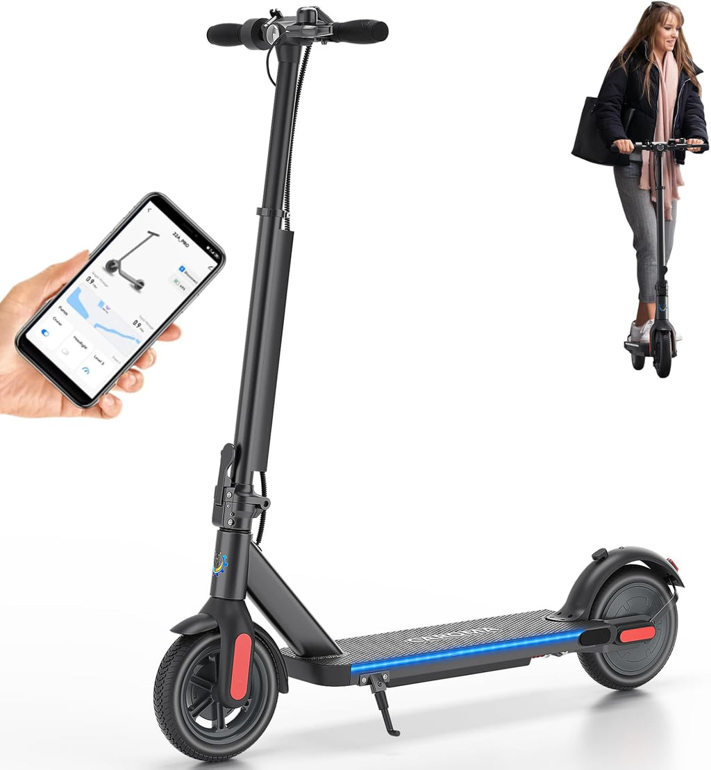Caroma Electric Scooter Adults, 350W/500W Motor, Top Speed 20/25 Mph & 30 Miles Range, 8.5' Solid Tires, Cruise Control E Scooter for Adults