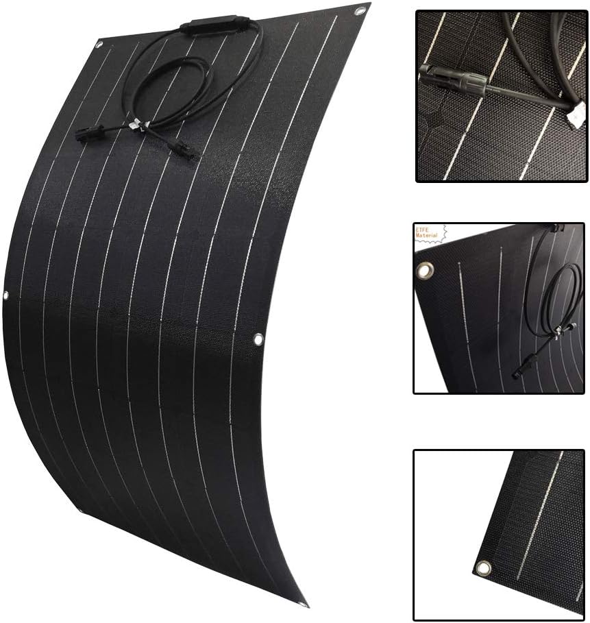 800W Solar Panel Wind Turbine Kit for Motorhomes:400W Wind Windmill Generator/4pcs 100W Flexible Solar Panels Monocrystalline/Hybrid Charge Controller/Battery Cables/Connectors