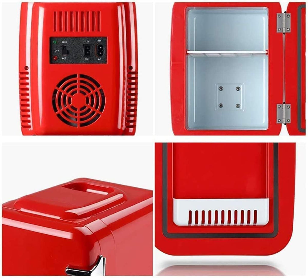 Portable Mini Fridge with 4L Electric Cooler and Warmer: AC/DC Thermoelectric System for Skincare, Food, Bedroom