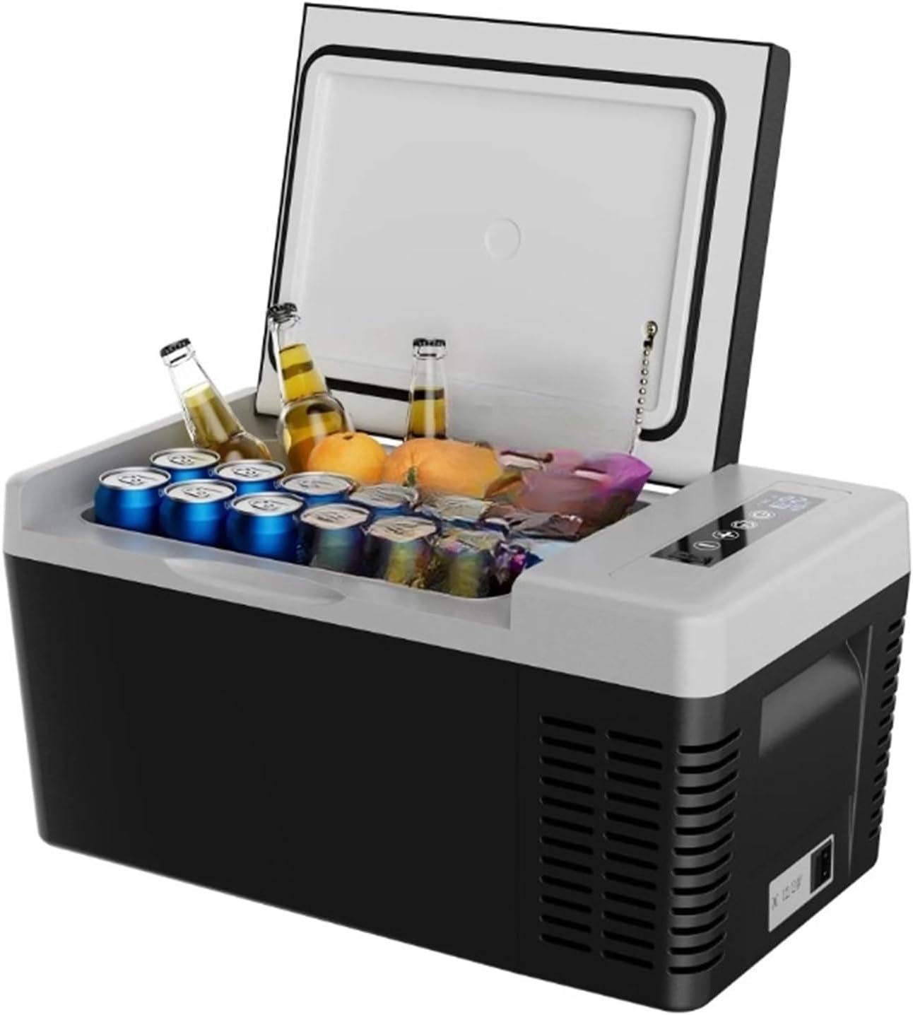 18QT(17L) Portable Refrigerator Fridge,-4℉~50℉,Mini Fridge With 12/24V DC & 110-240V AC,Electric Cooler,Black
