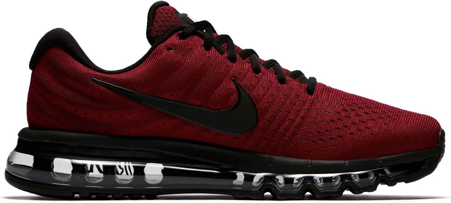 Nike Mens Air Max 2017 Low Top Lace Up Running Sneaker (12, Team Red/Black-Dark Grey)