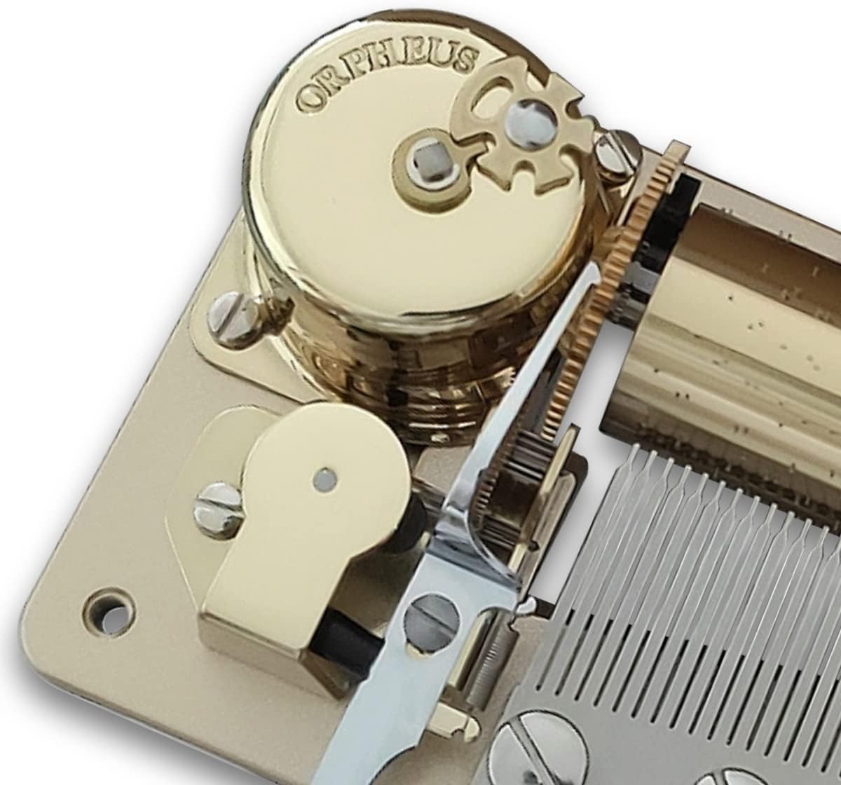 BinkeGG Play [ Canon in D Major ] 50 Note Golden Music Box Mechanism Sankyo Music box Parts Musical Movement for DIY Music boxes