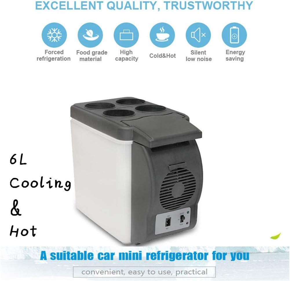 Electric Cool Box 6L Mini Home Camping Fridge Cooler and Warmer 12V Travel Portable Box Freezer for Car Auto Truck