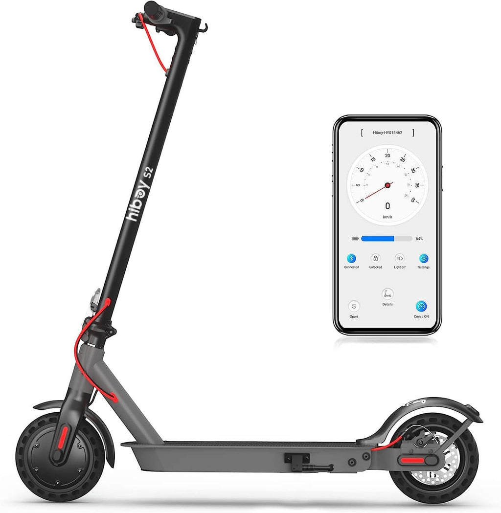 Hiboy S2/S2 MAX Electric Scooter, 350/500W Motor, 8.5/10' Tires, 17/40.4 Miles Range E Scooter, 19 Mph Folding Commuter Electric Scooter for Adults