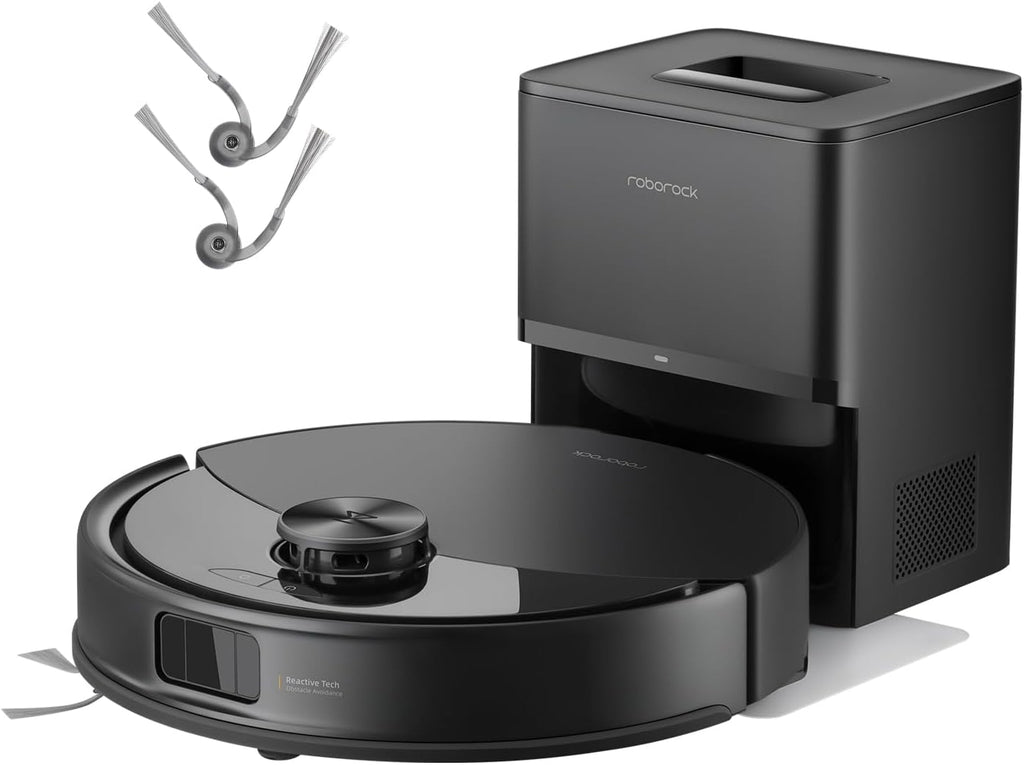 roborock Q10 S5+ Robot Vacuum and Mop Black with Zero-Tangling Side Brushes Replacement Bundle