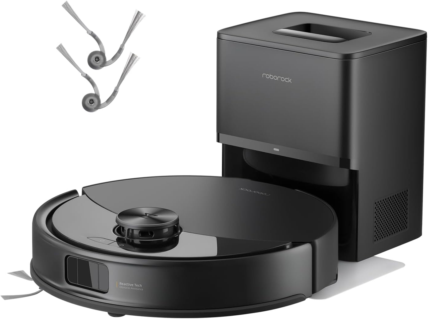 roborock Q10 S5+ Robot Vacuum and Mop Black with Zero-Tangling Side Brushes Replacement Bundle