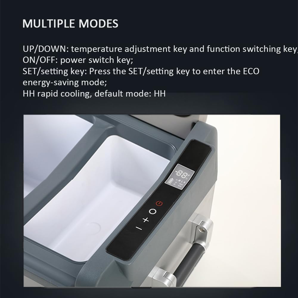 Car Refrigerator 36L Portable Car Fridge Freezer 12/24V Campervan Boat DC Electric Cooler for Camping, Picnic