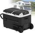 Dual-Zone Car Refrigerator Freezer, -4°F To 68°F Electric Cooler with Dual Temperature Control, 12/24V DC, Perfect for Camping, Road Trips, Etc.