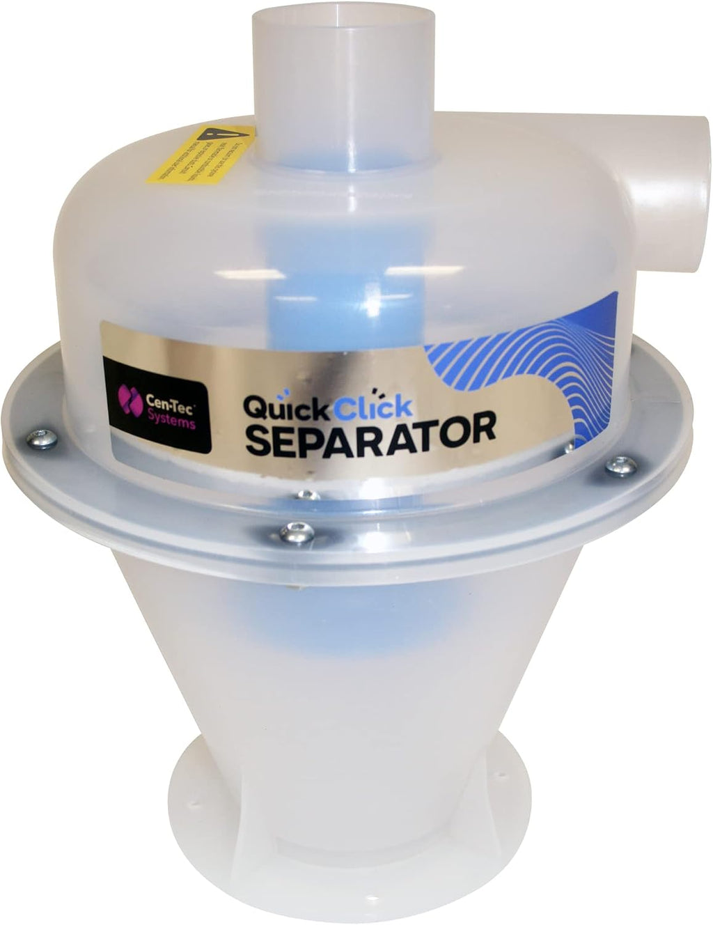 Cen-Tec Systems Assembled Quick Click Dust Separator and 5 Gallon Locking Collection Bin with Caster Dolly and Power Tool Adapter Set with 30 Ft. Hose