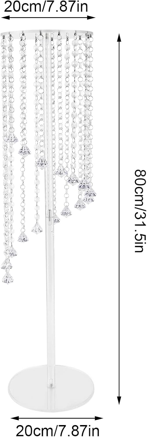 10Pcs Luxurious Acrylic Crysta Flower Stand, Wedding Centerpieces on Floor, Tall Flowers Arrangement Stands, Tabletop Vase, for Wedding Party, Dinner Event, Hotel/Home Decor