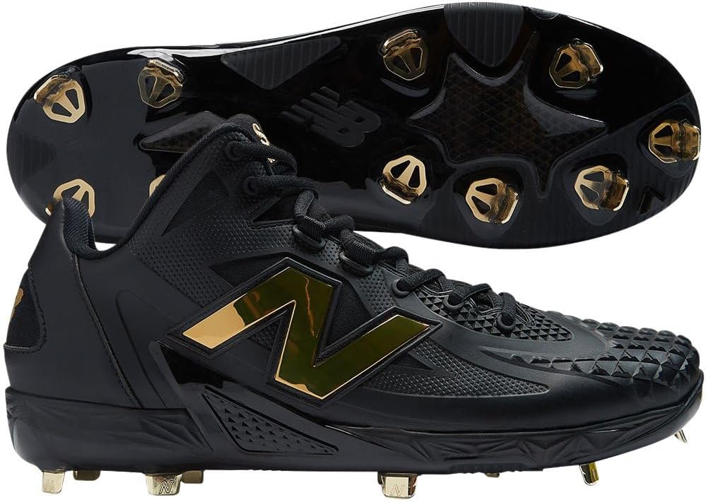 New Balance Men's Ohtani 1 Metal Baseball Cleats Black/Gold Medium 11.5