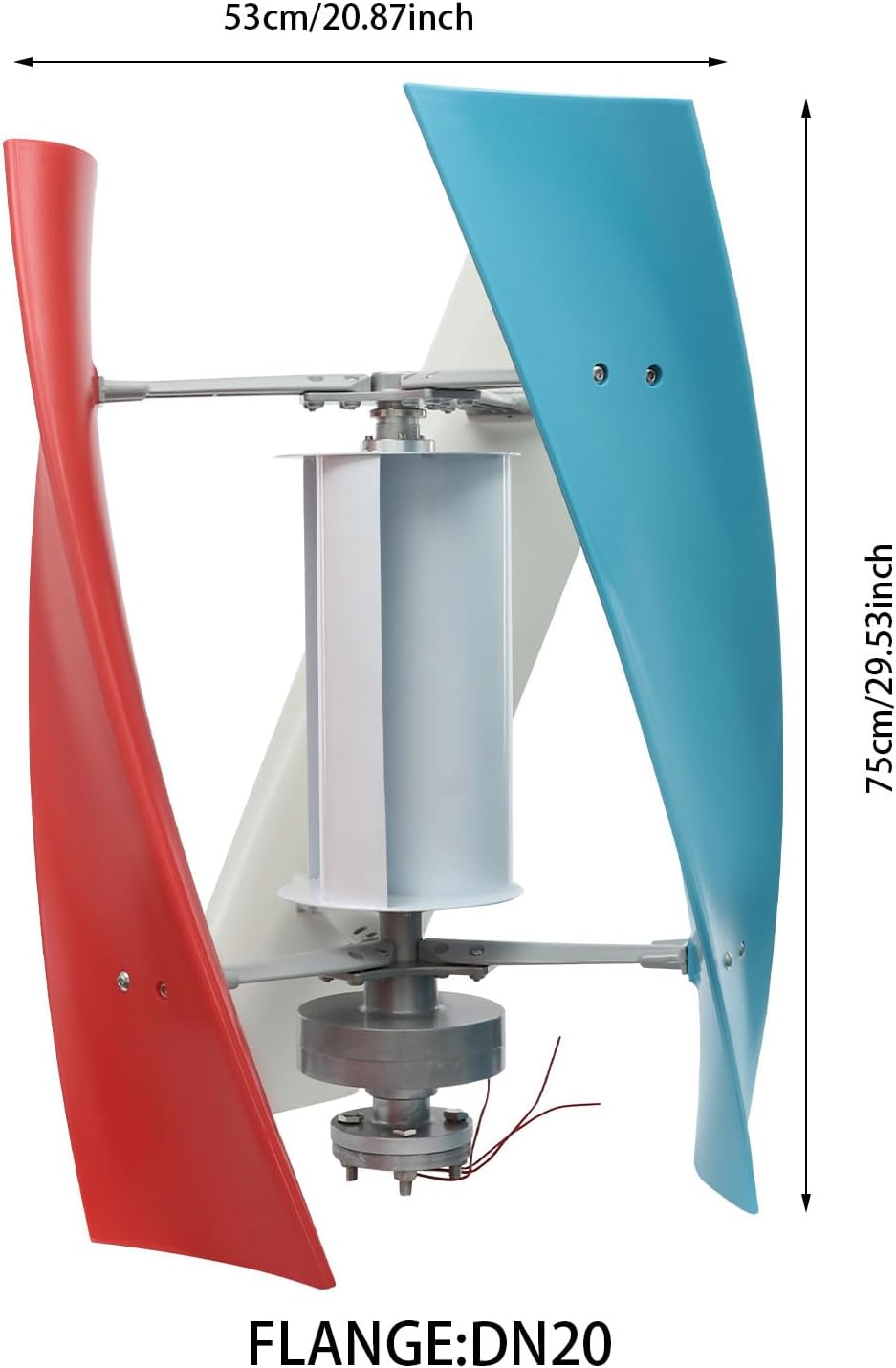 Wind Turbine Generator Kit, 100W 12V Vertical Axis Wind Turbine Generator with Controller & Wind-Assisted Wheel, 3 Blades Wind Power Generator Permanent Magnet Generator for Boats,Home,RV,Streetlight